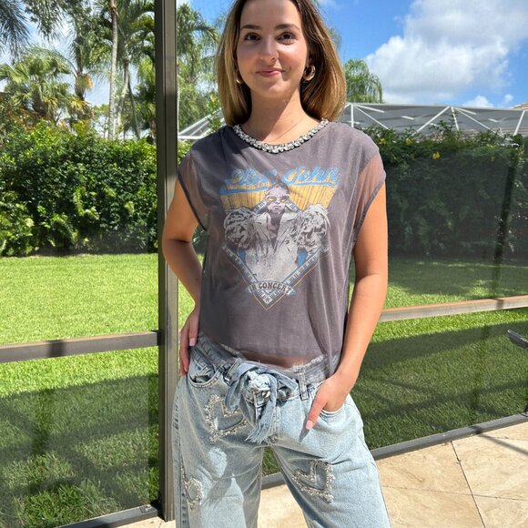 Elton John Concert Rhinestone Tee - Picture 4 of 4